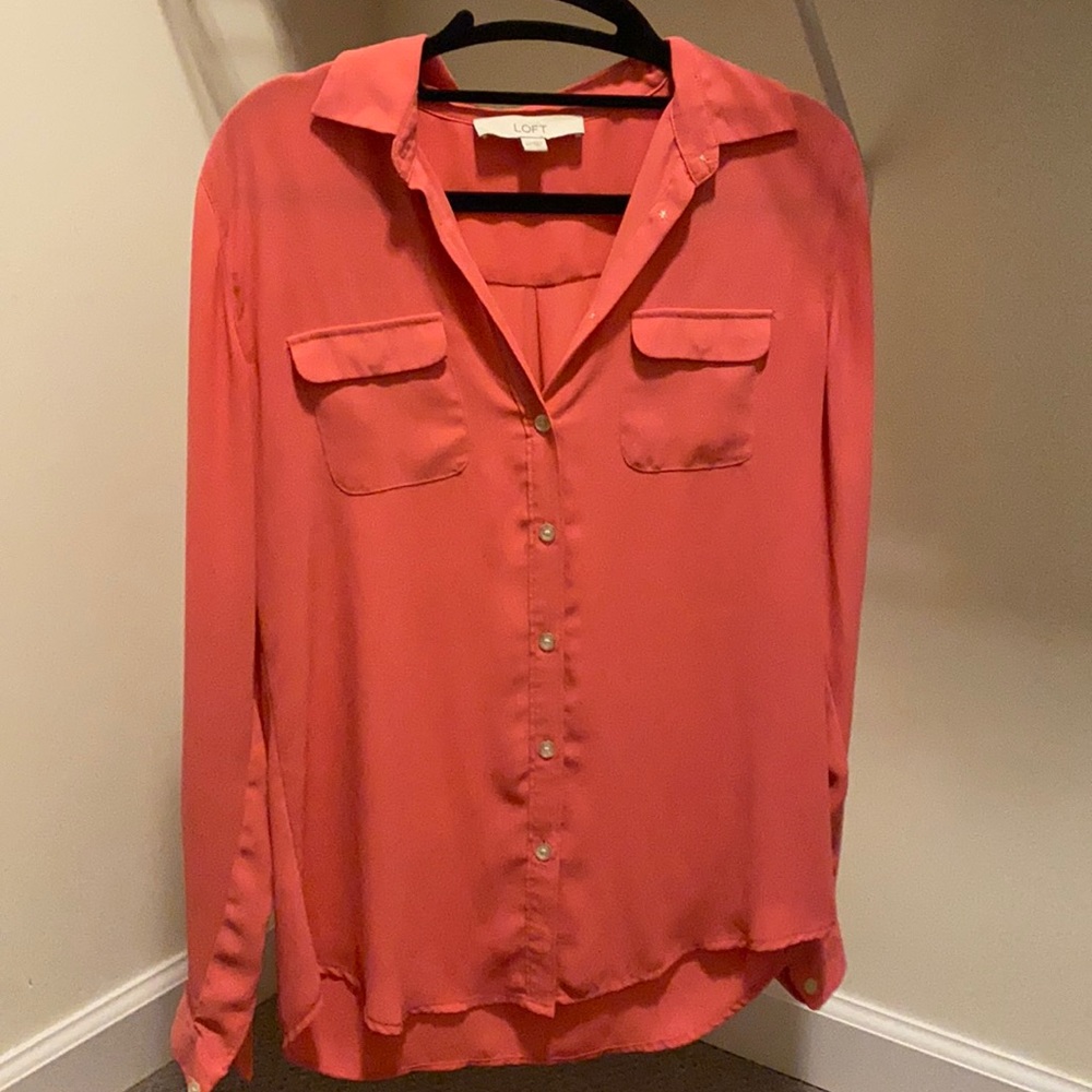 Loft button down utility blouse-XS